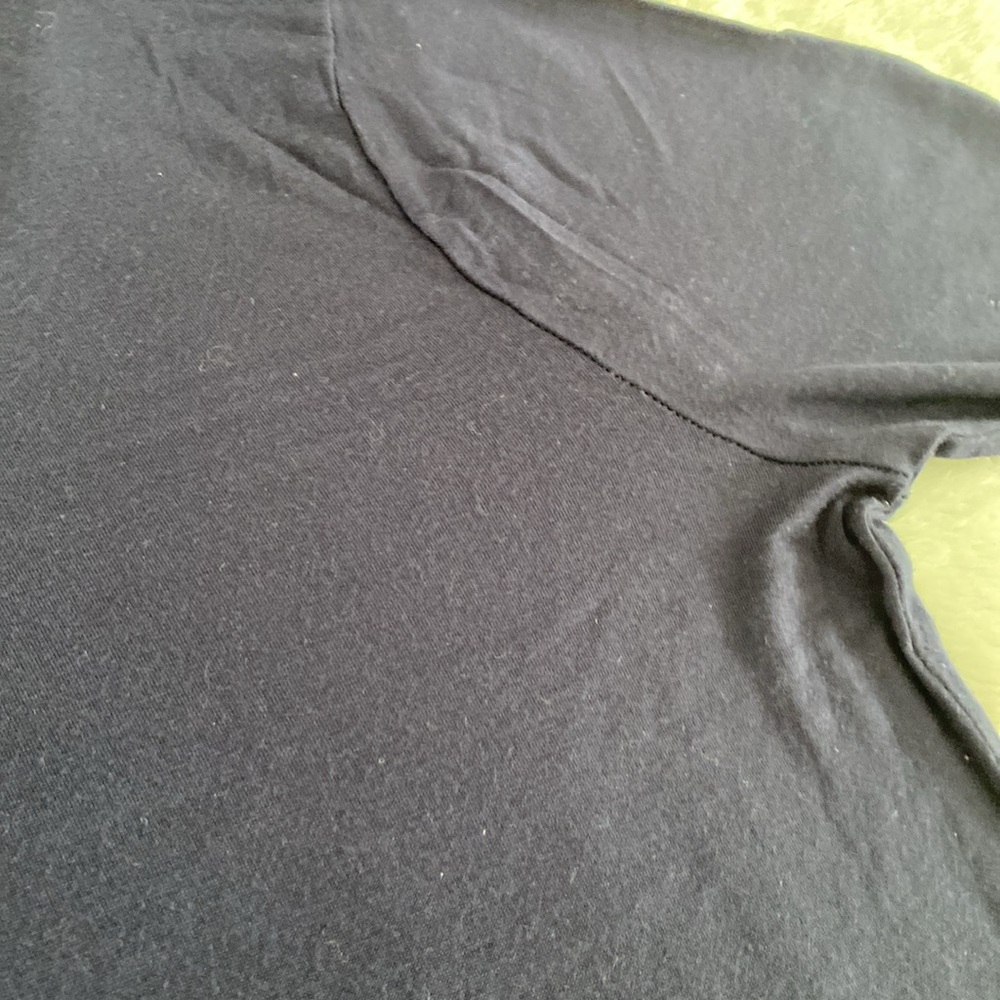 Super sheer navy long sleeve scoop neck shirt - Picture 16 of 17